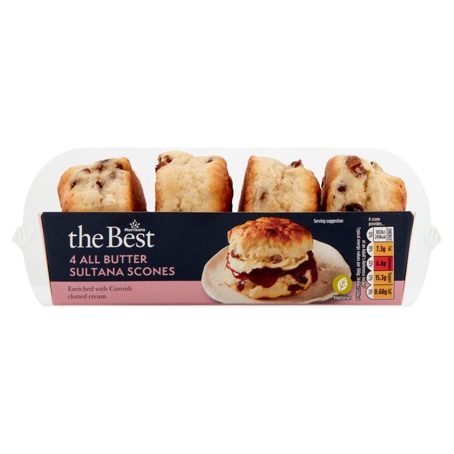 Morrisons The Best All Butter Sultana Scone  4 per pack