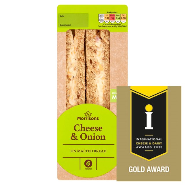 Morrisons Cheese & Onion Sandwich 