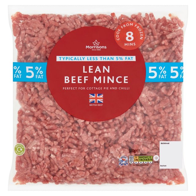 Morrisons Lean Beef Mince 5% Fat  500g