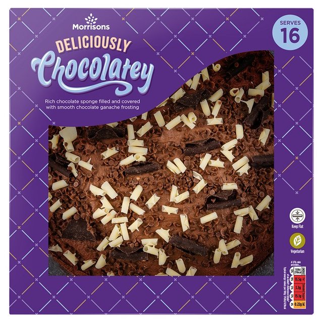 Morrisons Deliciously Chocolatey Celebration Cake Serves 16 