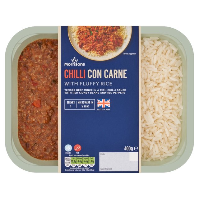 Morrisons Tex Mex Chilli Con Carne & Rice 400g