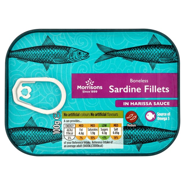 Morrisons Sardines in Harissa Sauce (100g) 100g