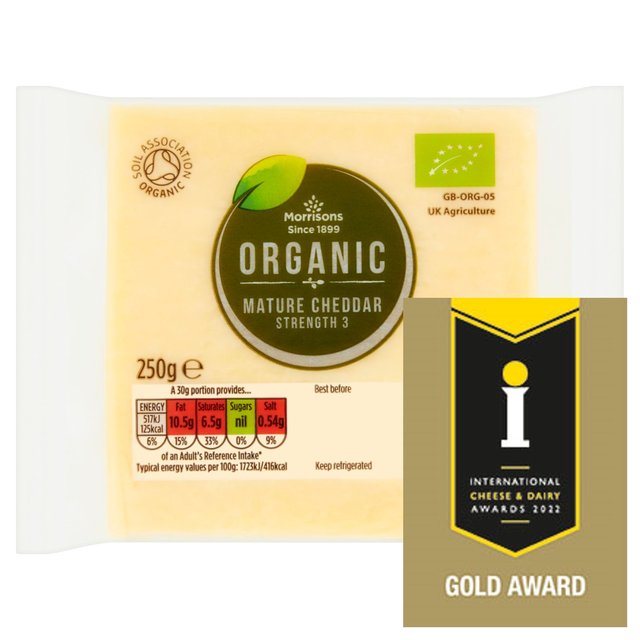 Morrisons Organic Mature Cheddar 250g