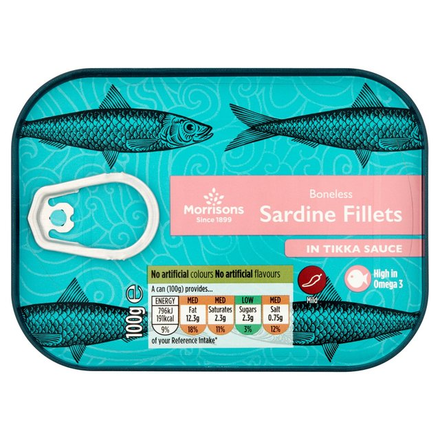 Morrisons Sardine Fillets in Tikka Sauce (100g) 100g