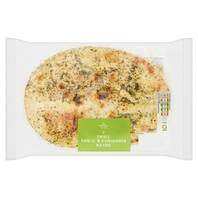 Morrisons Small Garlic Naan Bread 2 per pack