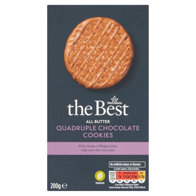 Morrisons The Best Quadruple Chocolate Cookies 200g