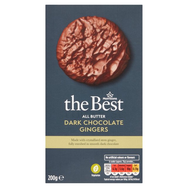 Morrisons The Best Dark Chocolate & Ginger Cookies 200g