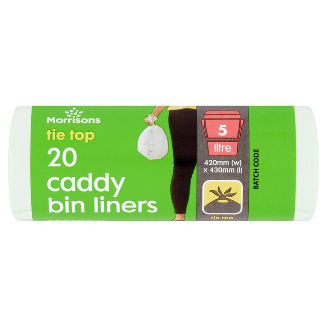 Morrisons 20 Bio Caddy Pedal Bin Liners 5L 