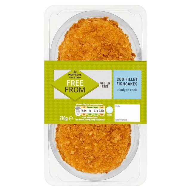 Morrisons Free From Gluten Free Cod Fishcakes 2 x 135g