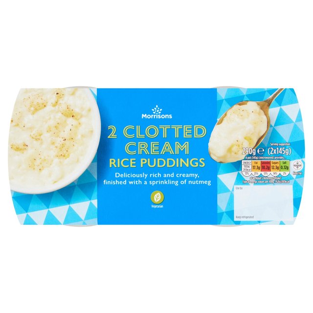 Morrisons 2 Clotted Cream Rice Puddings 2 x 145g