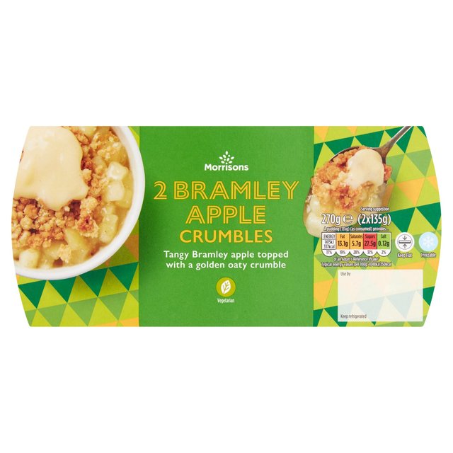 Morrisons 2 Bramley Apple Crumbles 135g