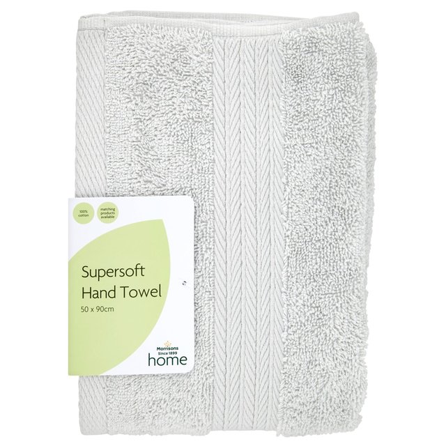 Morrisons Supersoft Pearl Grey Hand Towel  
