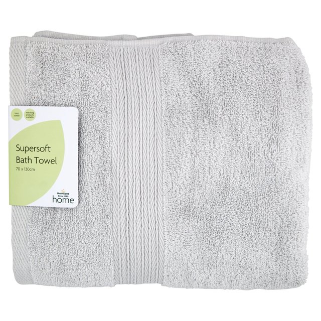Morrisons Supersoft Pearl Grey Bath Towel 