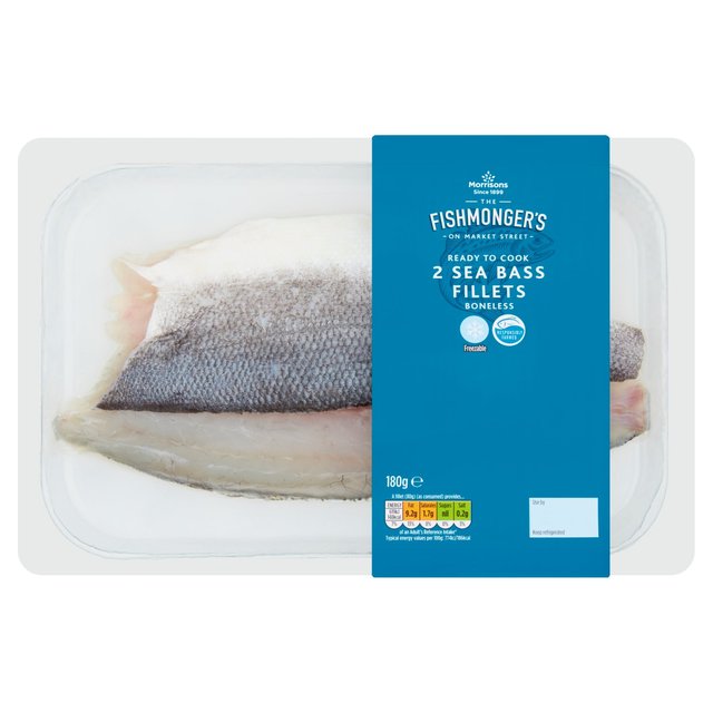 Morrisons Market Street 2 Sea Bass Fillets 180g