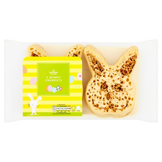 Morrisons Easter Bunny Crumpets 4 per pack