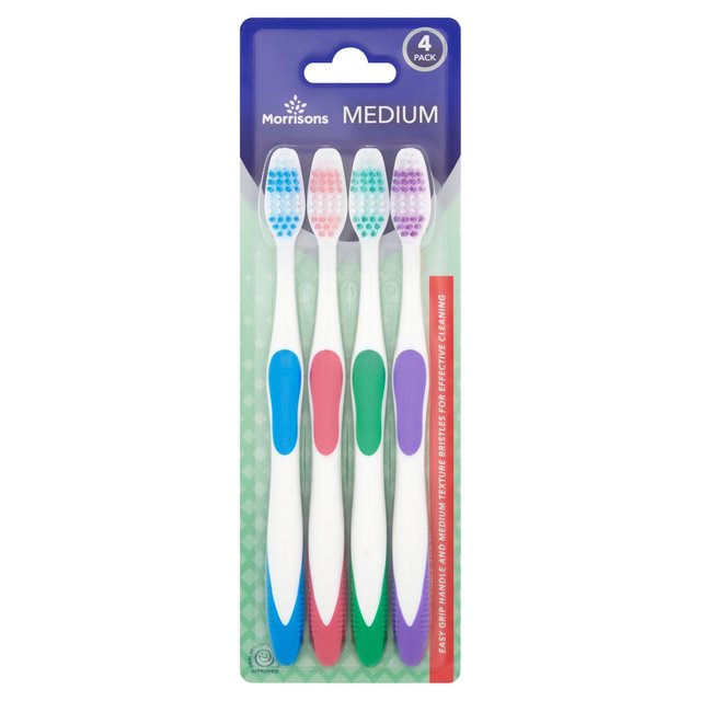 Morrisons Family Toothbrushes Medium 4 per pack