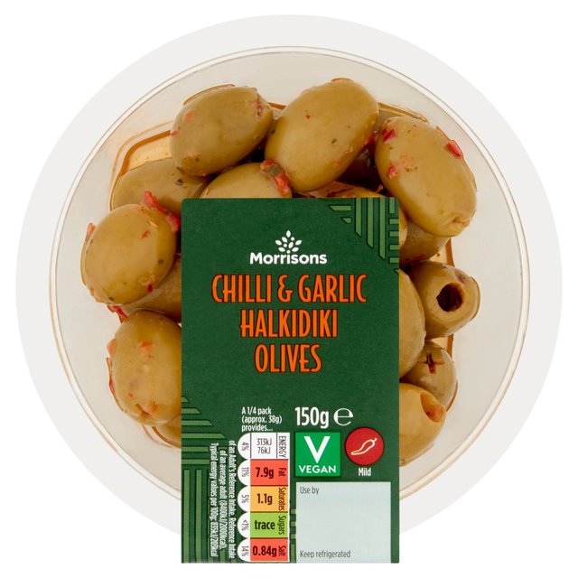 Morrisons Chilli & Garlic Olives  150g