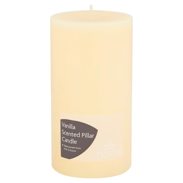 Morrisons Scented Pillar Candle Vanilla 