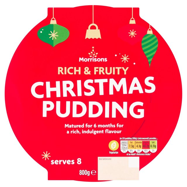 Morrisons Rich & Fruity Christmas Pudding Serves 8 800g