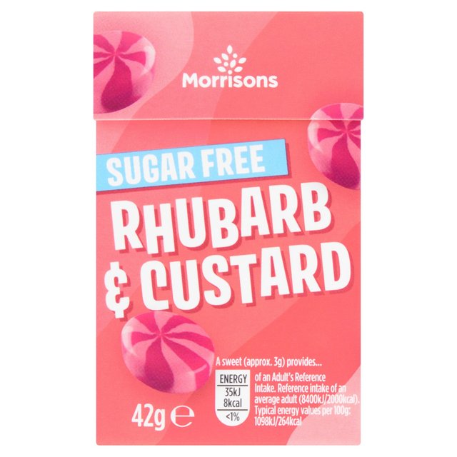 Morrisons Sugar Free Rhubarb & Custard 42g