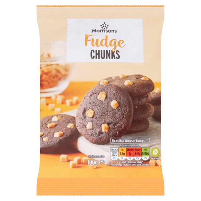 Morrisons Fudge Chunks 100g