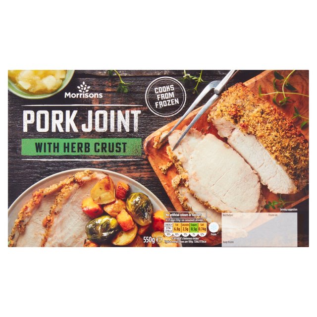 Morrisons Pork Loin Joint With Herb Crumb Topping 550g