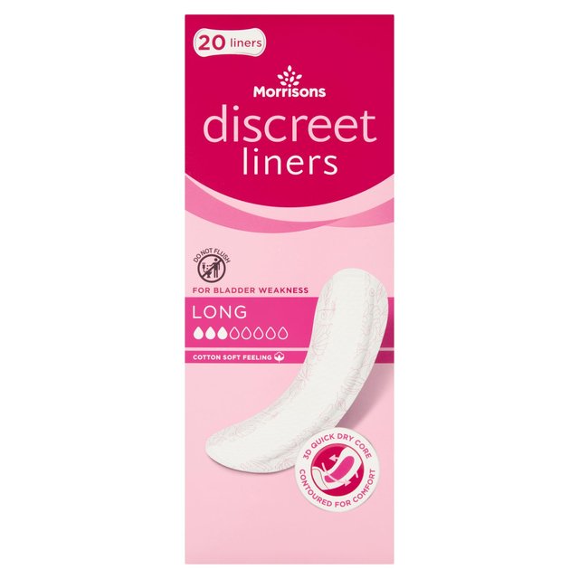 Morrisons Incontinence Comfort Liners Long 20 per pack