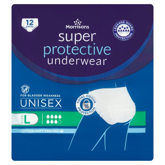 Morrisons Incontinence Comfort Pants Super Protection Large 12 per pack -  HelloSupermarket