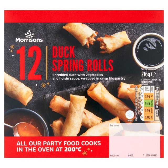 Morrisons 12 Duck Spring Rolls 216g