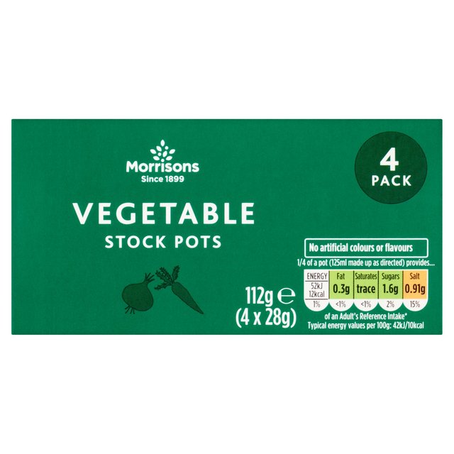 Morrisons Vegetable Stock Pots 4 x 28g