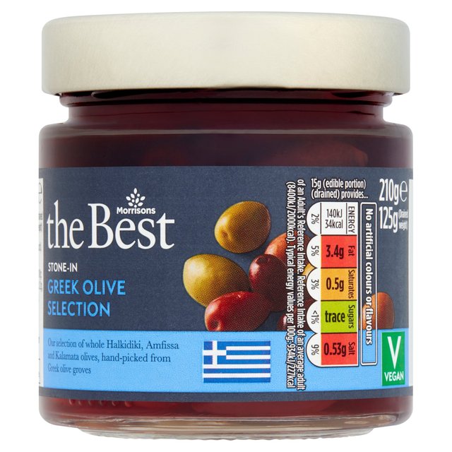Morrisons The Best Mixed Greek Olives (210g)  210g