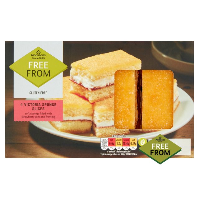 Morrisons Free From 4 Victoria Sponge Slices 116g