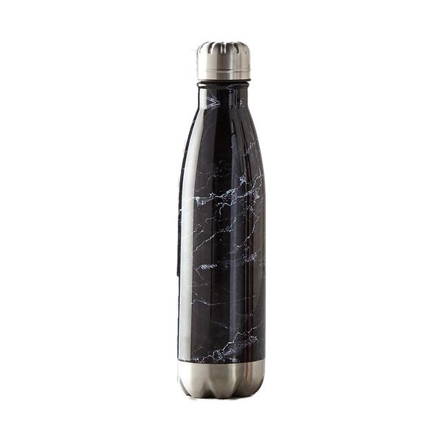 Morrisons 500 ml Black Marble Stainless Steel Vacuum Bottle 