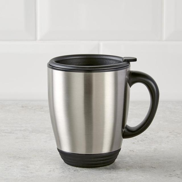 Morrisons Stainless Steel Desk Mug With Handle 440ml 