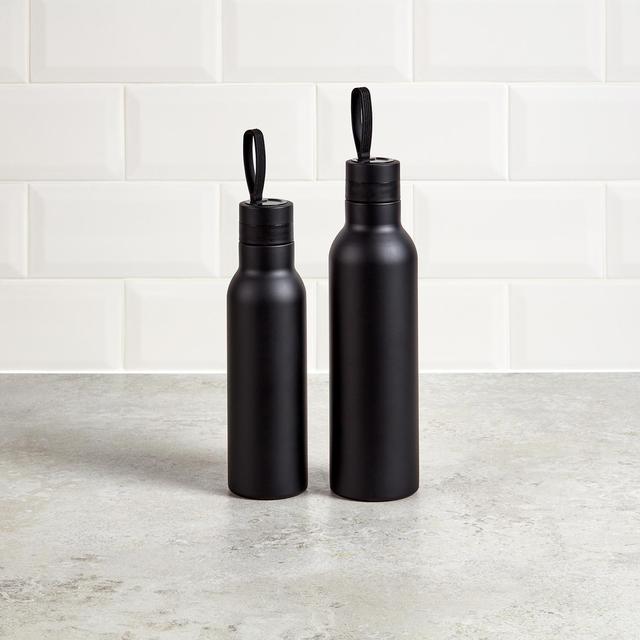 Morrisons Matt Black Double Wall Vacuum Bottle 500Ml 