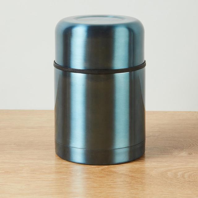 Morrisons Metallic Blue Food Flask 600Ml 