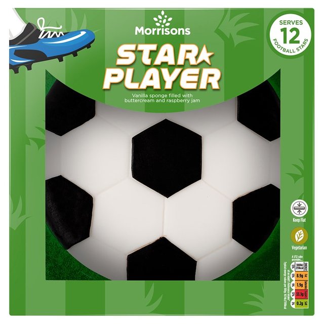 Morrisons Star Player Football Celebration Cake Serves 12 