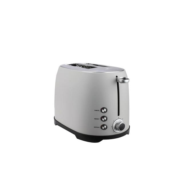 Morrisons Siena Dove Grey  2 Slice Toaster 