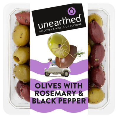 Unearthed Black Pepper & Rosemary Flavoured Olives