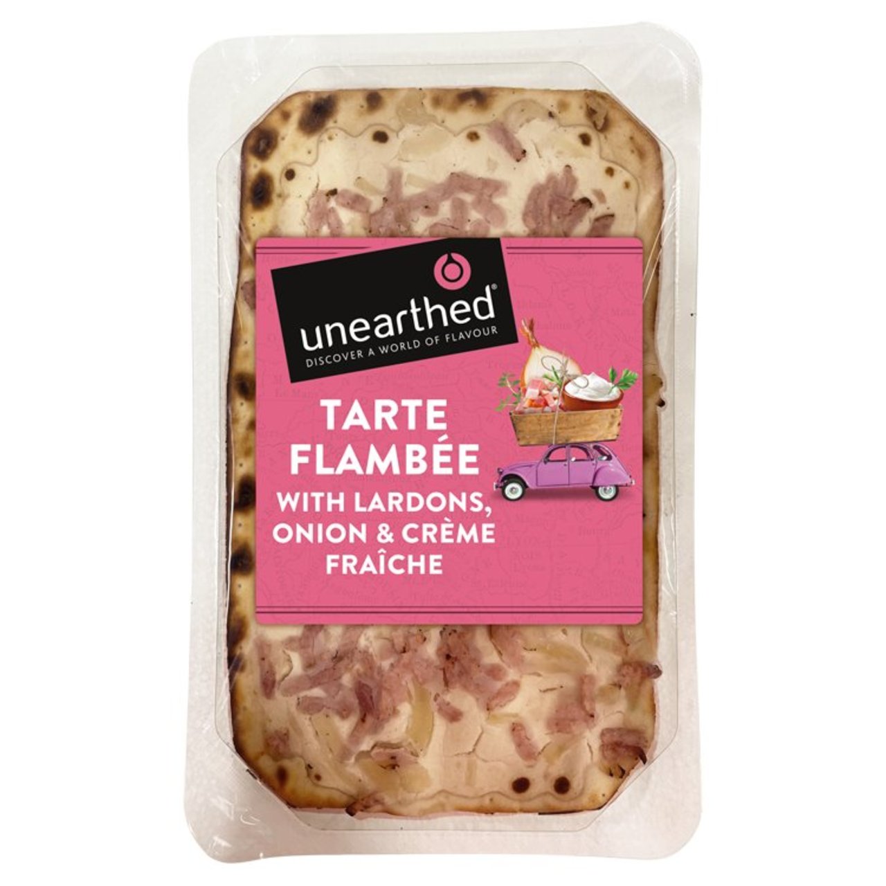 Unearthed Tarte Flambee with Lardons, Onion & Creme Fraiche