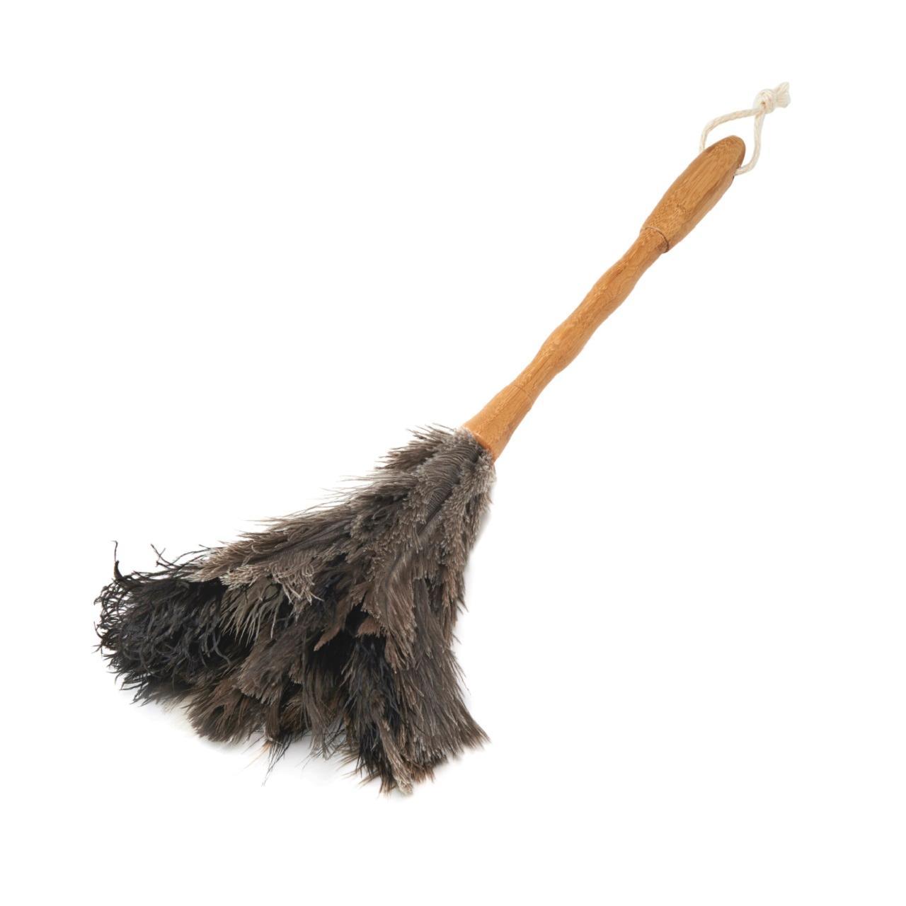 Addis Bamboo Natural Ostrich Feather Long Reach Duster, Bamboo 