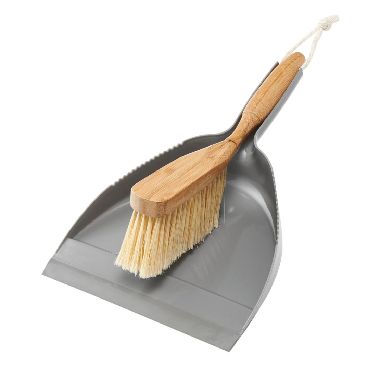 Addis Bamboo Dustpan & Brush Set, Bamboo