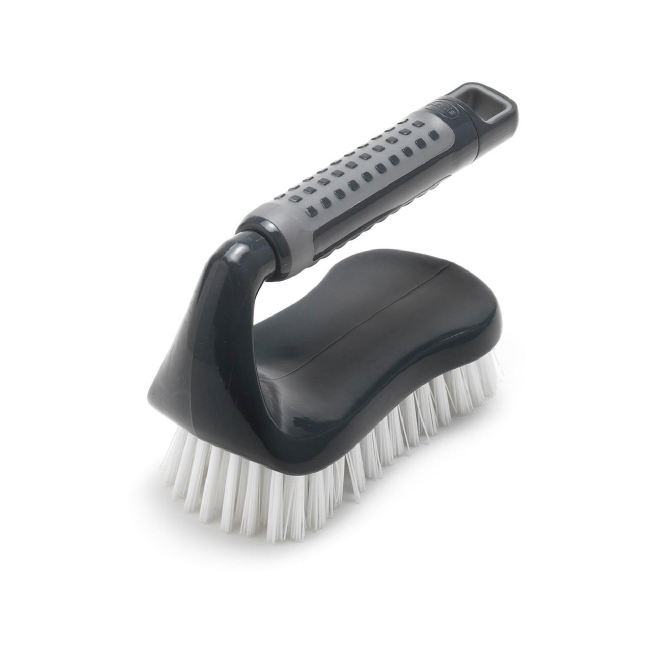 Addis Metallic Graphite New ComfiGrip Floor Iron Scrub Brush 