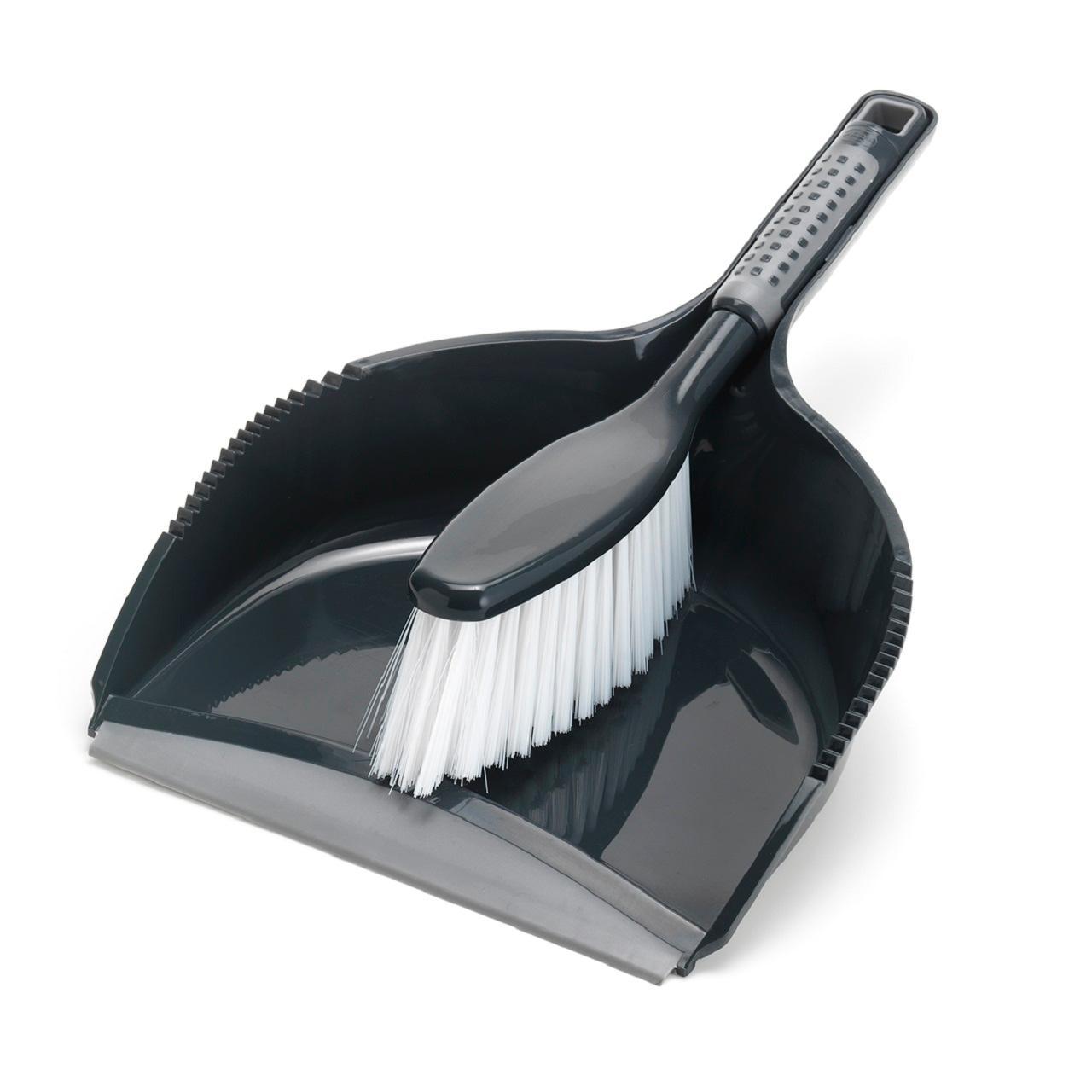 Addis ComfiGrip Metallic Graphite Large Dustpan & Brush Set  