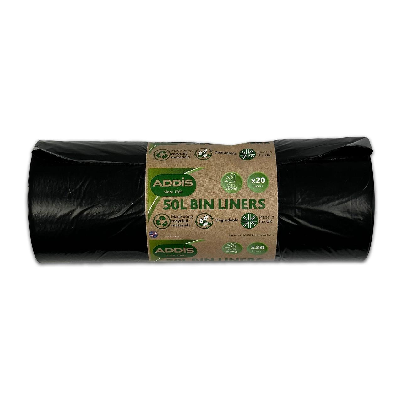 Addis 50l Degradable Eco Kitchen Waste Bin Liners