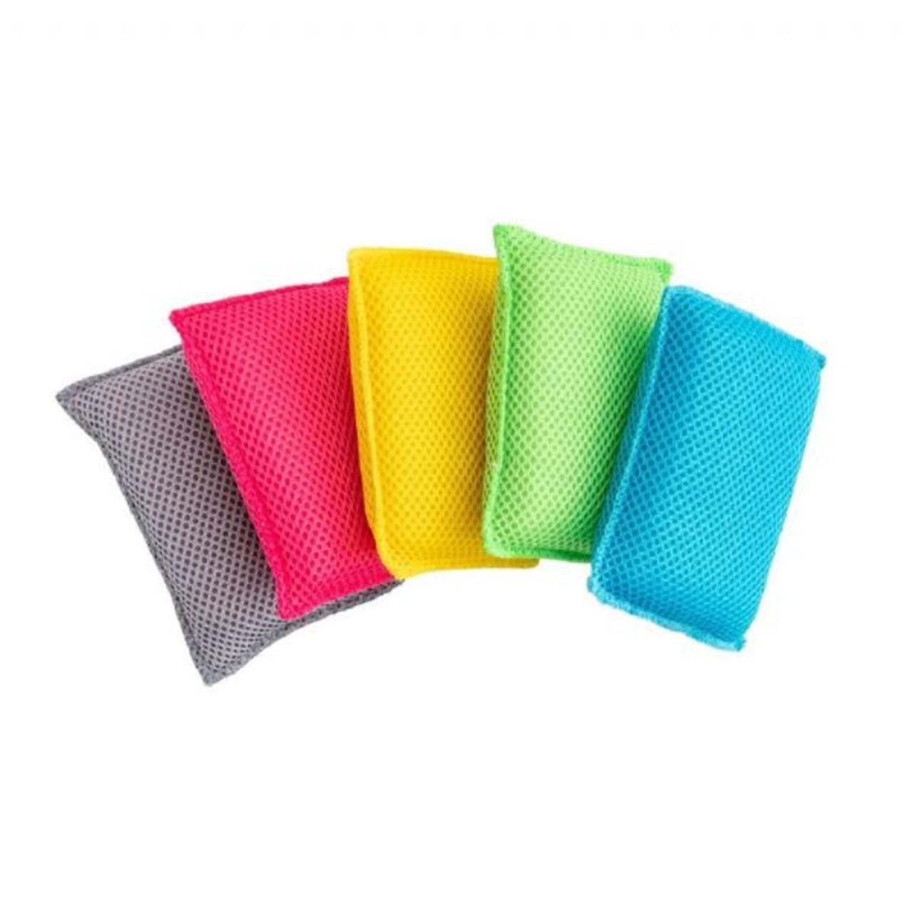 Addis  Mixed Colours Microfibre Super Sponge Pad  Set of 5 5 per pack