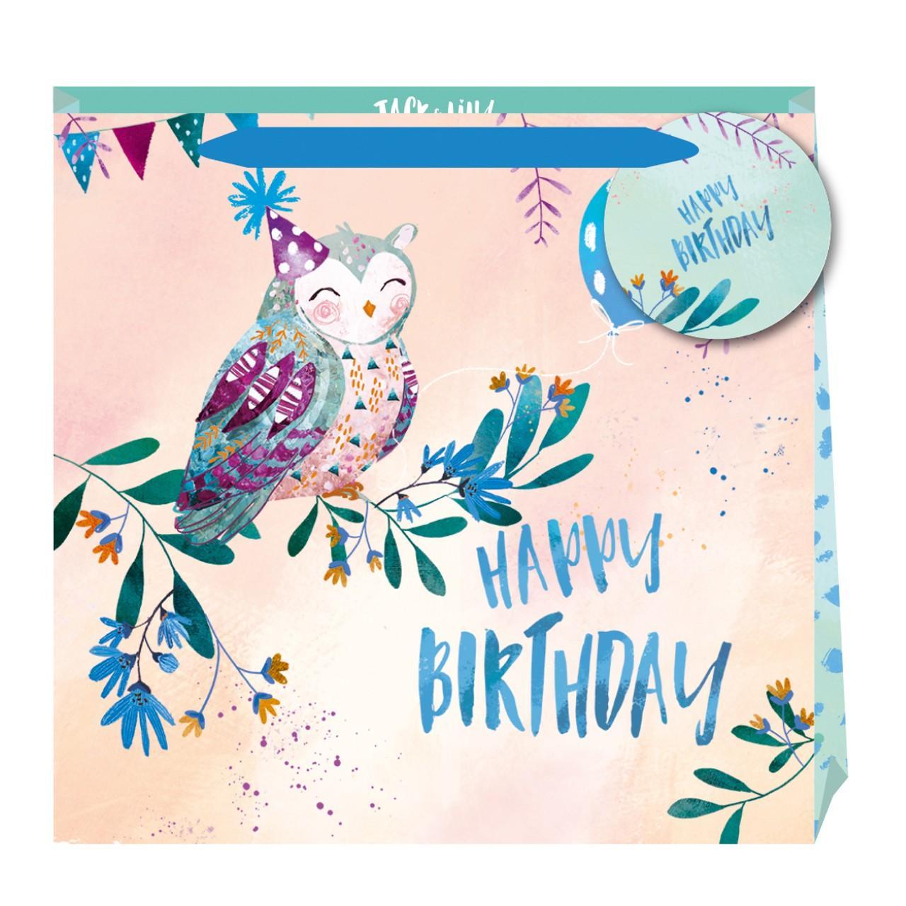 Jack & Lily Owl Large Gift Bag