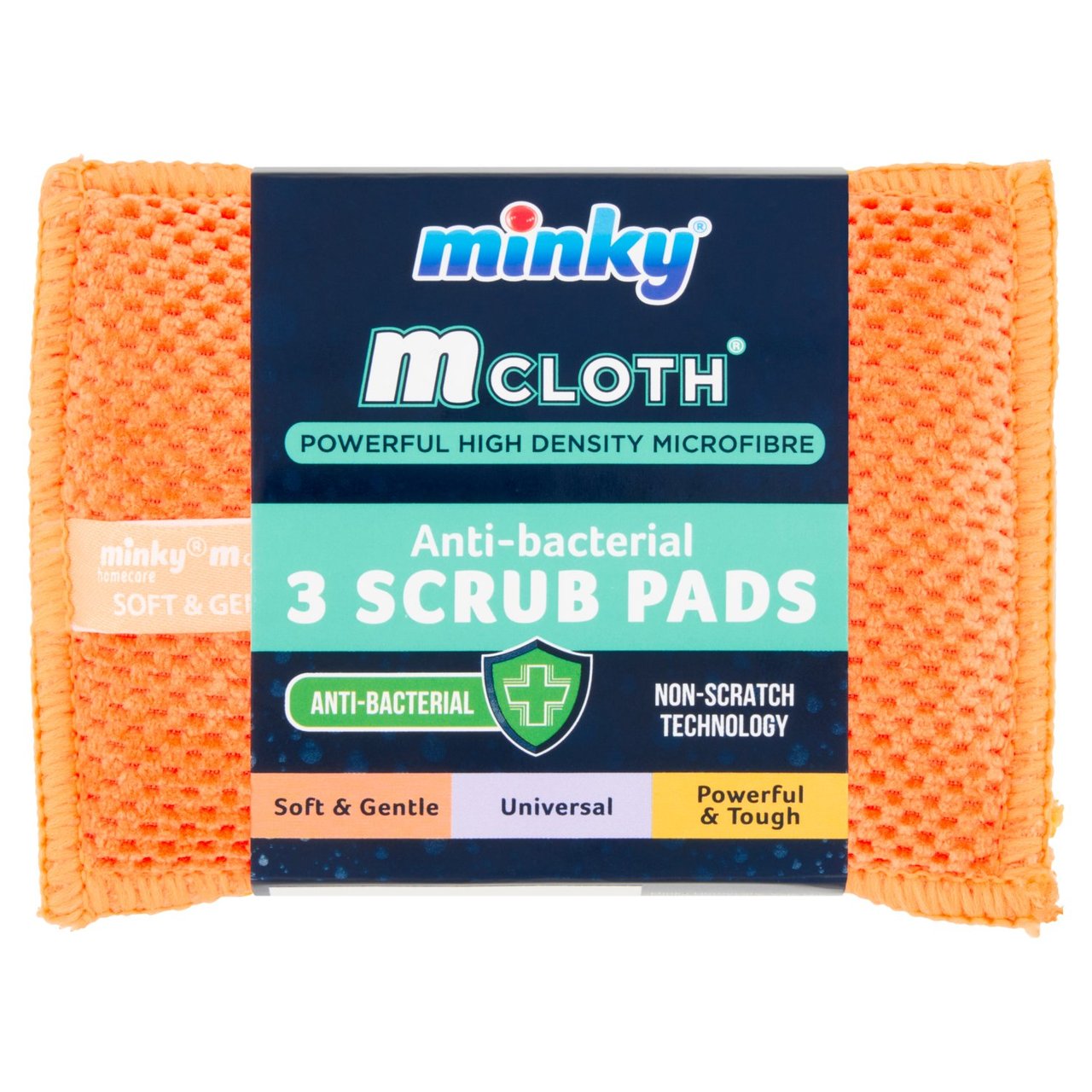 Minky M Cloth Anti-Bacterial Scrub Pads 3 per pack