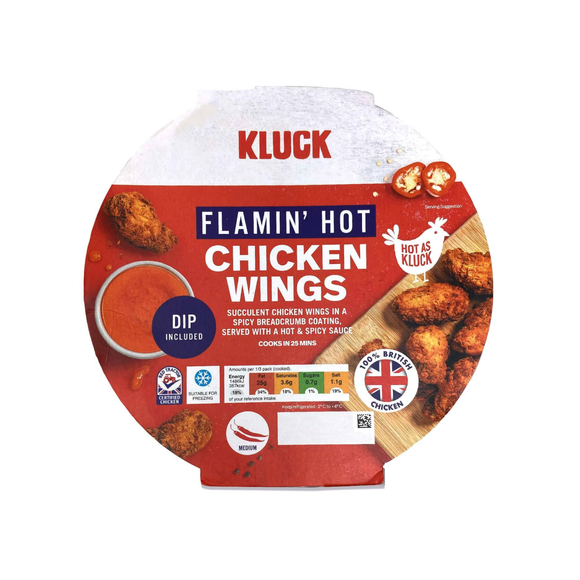 Br: Kluck Flamin' Hot Chicken Wings 450g