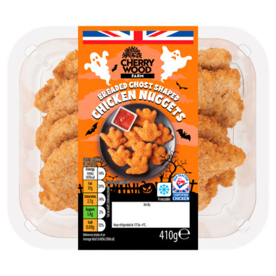 Cherry Wood Farm Breaded Ghost Shaped Chicken Nuggets 410g